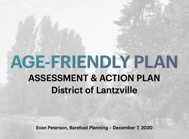 Lantzville Age-friendly Assessment and Action Plan