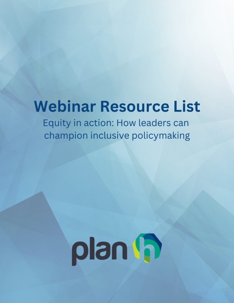 Webinar resource list: Equity in action: How leaders can champion inclusive policymaking