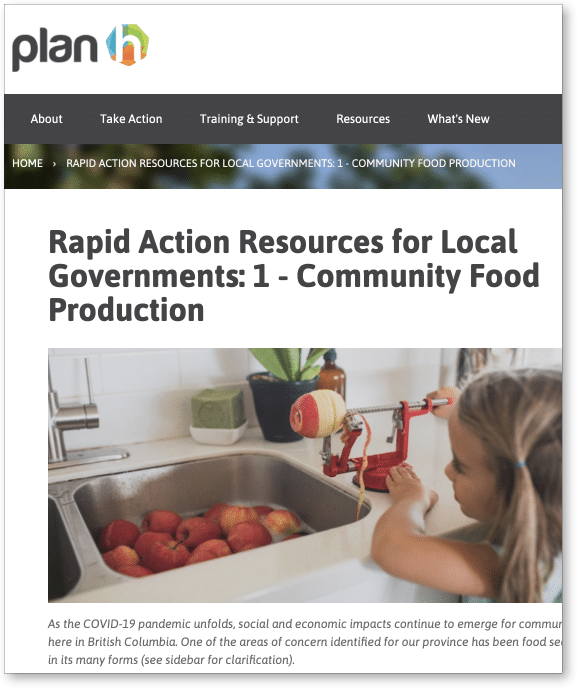Rapid Action Resources for Local Governments