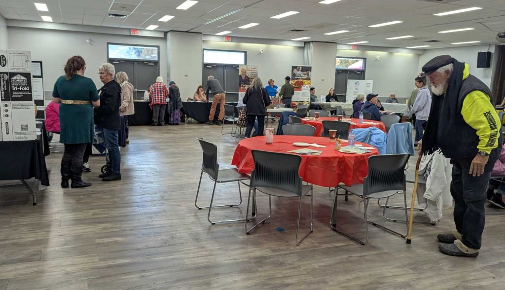 Residents explore wellness and food preservation options during the Village of Lumby’s first Seniors Wellness and Food Fair, held Oct. 21 at the White Valley Community Centre.