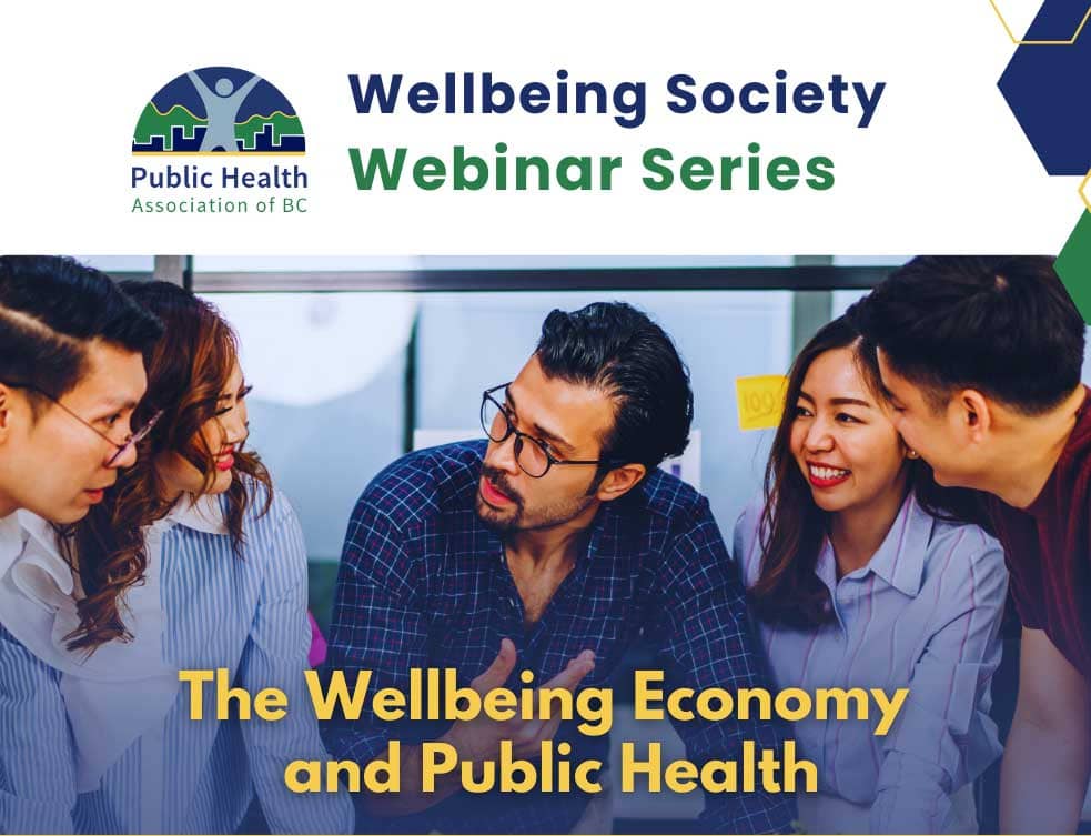Wellbeing Society webinar image shows group of people speaking